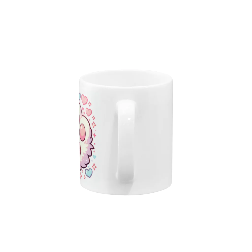 ニャンHouseのかわいいピンクの肉球 Mug :handle