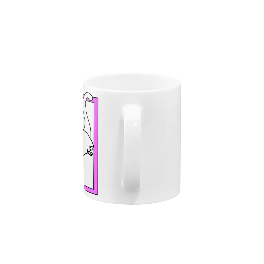 ONPu.ARTのCats ＆ Window Mug :handle