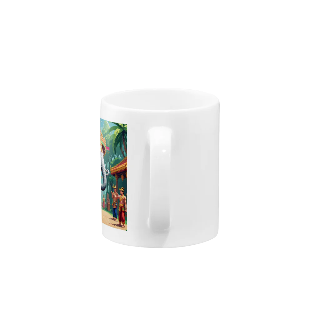 South East Asia culture shopの【東南アジアのカルチャーシリーズ】タイの象さん Mug :handle