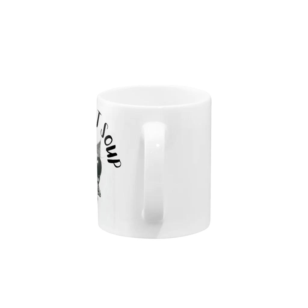 CRAVE MEAT SOUPの#drunk cat Mug :handle