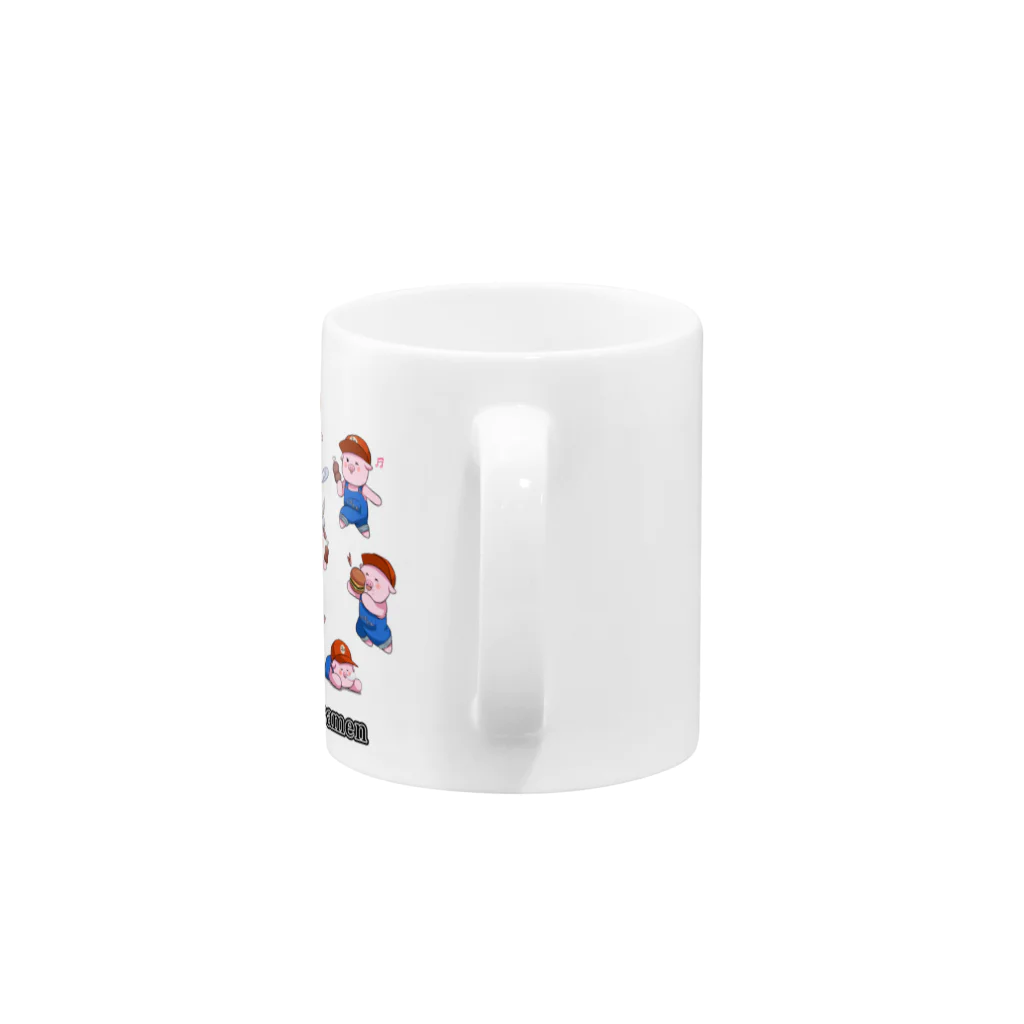 にぶたんオリジナルショップのにぶたん全員集合 Mug :handle