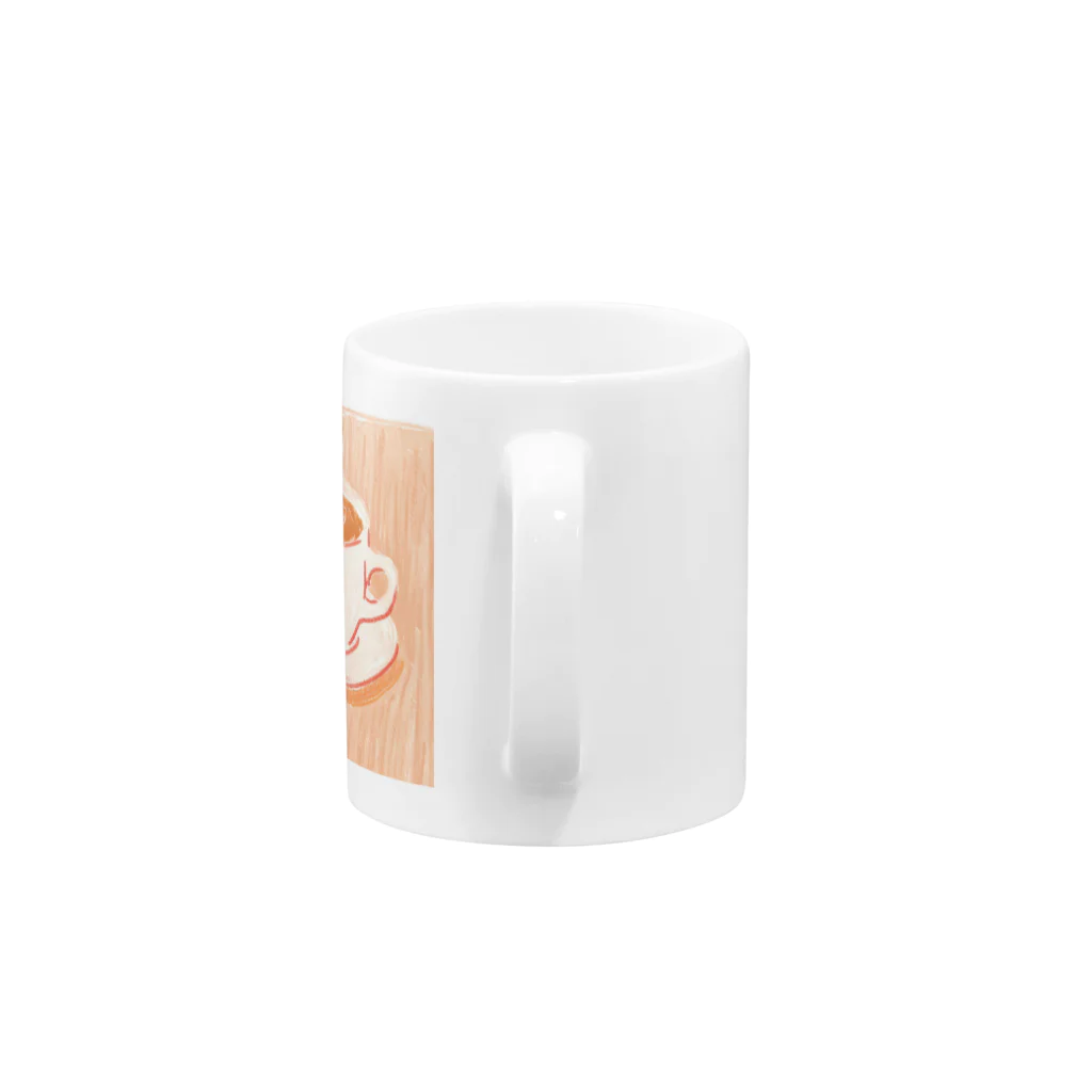 Sikisiyoのレトロ風なコーヒーイラストグッズ Mug :handle