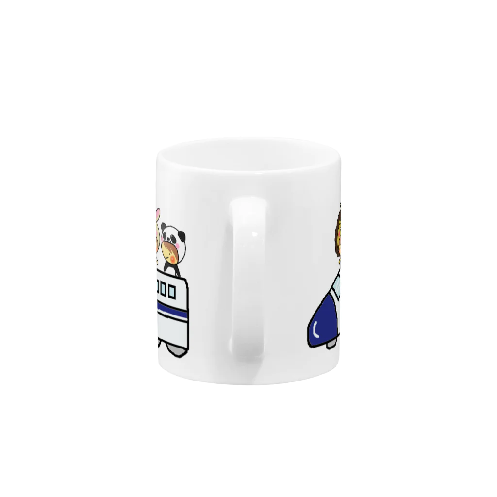 きゃらめる屋のtrain zoo Mug :handle