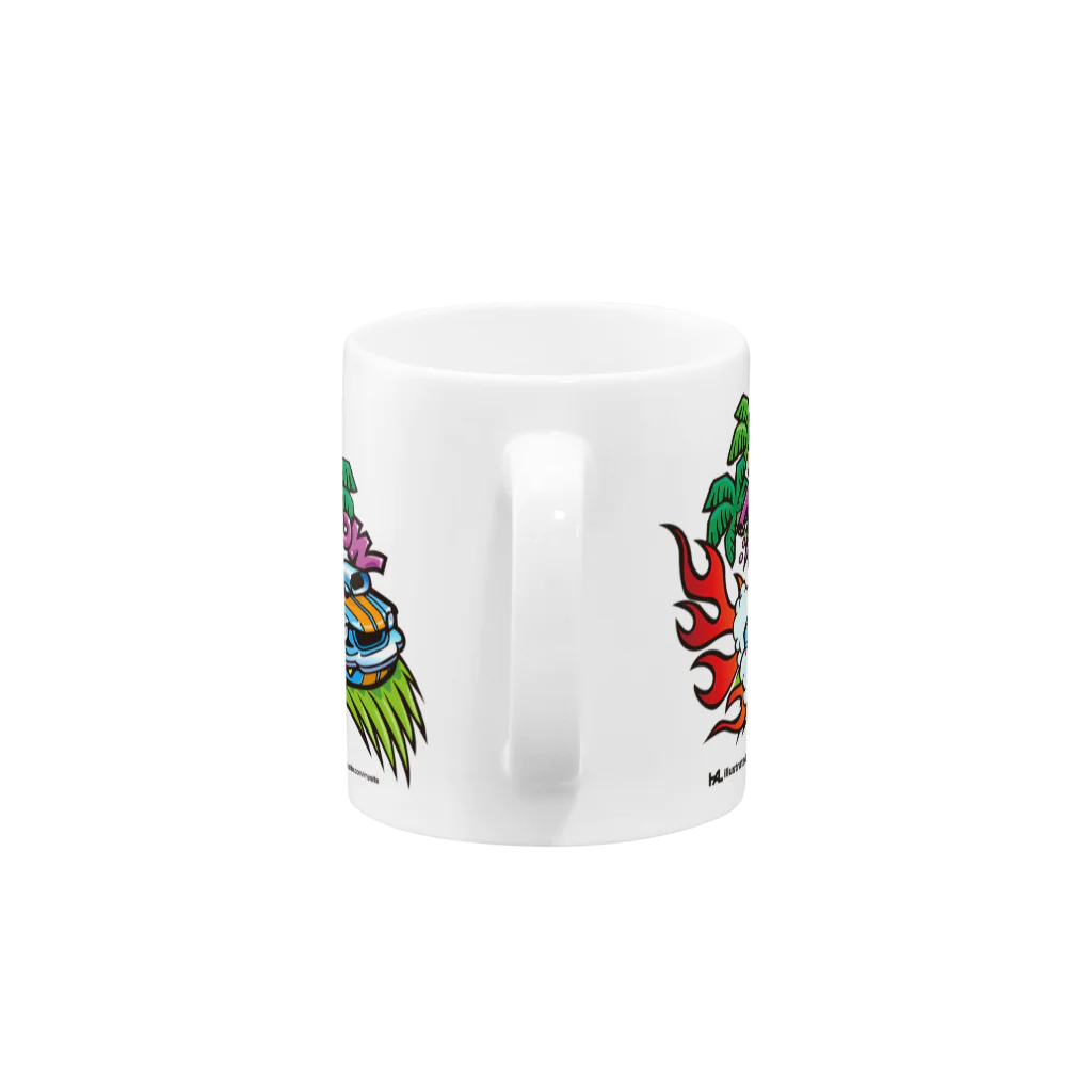 illustrator_HaLのPOP UP CAR Vol.02 Mug :handle