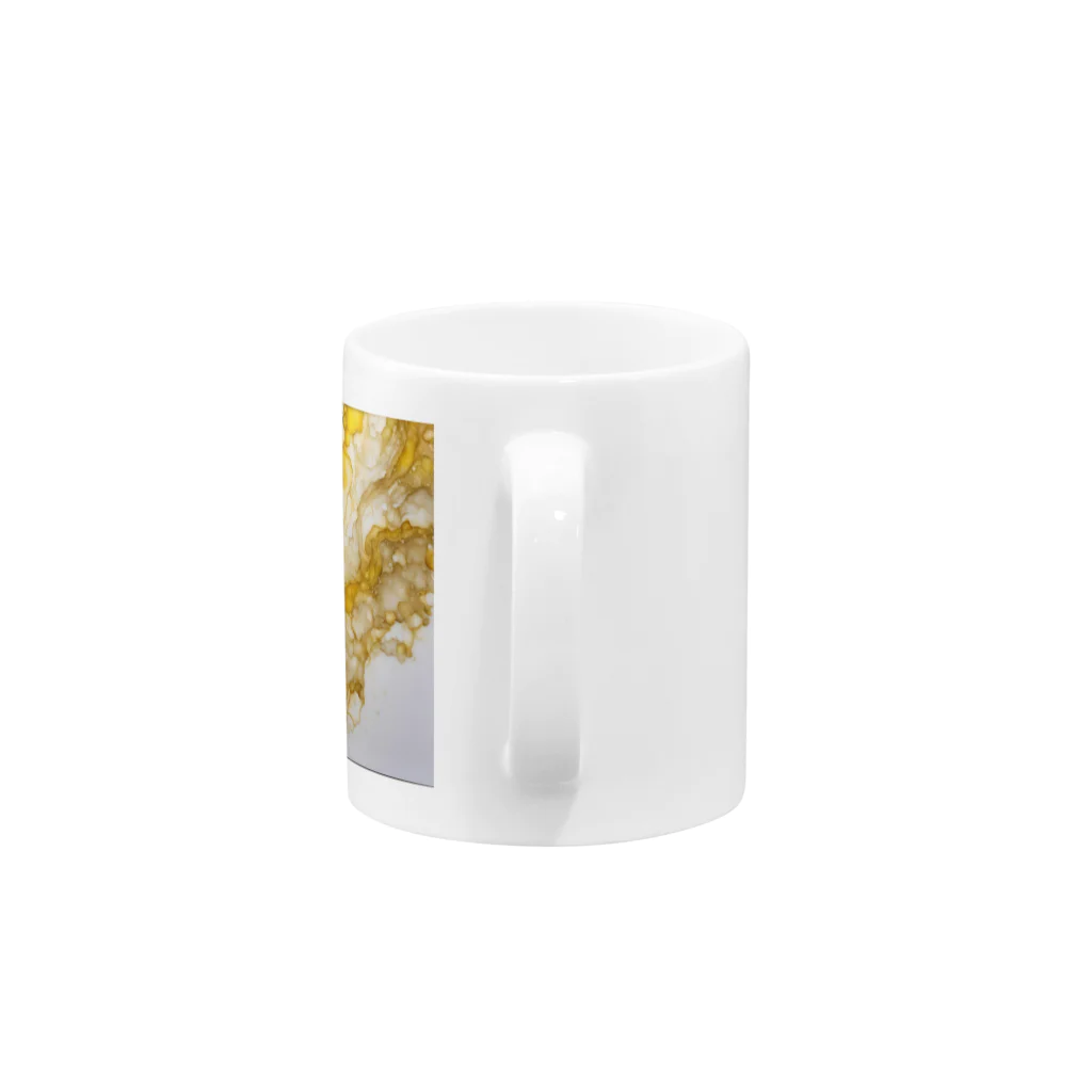 Haru_Pooh_のアルコールインクアート　-YELLOW- Mug :handle