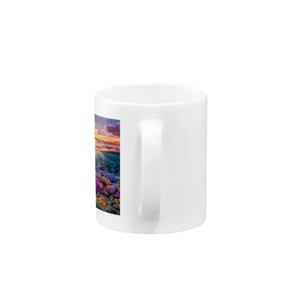 珊瑚の珊瑚礁 Mug :handle