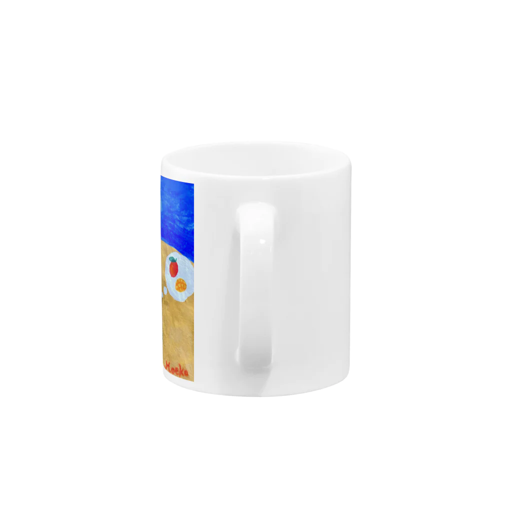 Moët_galleryのマンゴーを抱えるネコ（旅するネコ/宮崎県） Mug :handle