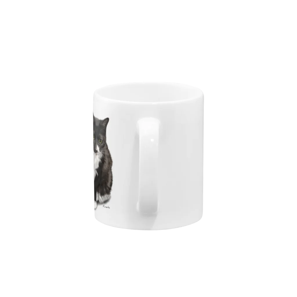 kinako-japanのくつした猫のくろみつ Mug :handle