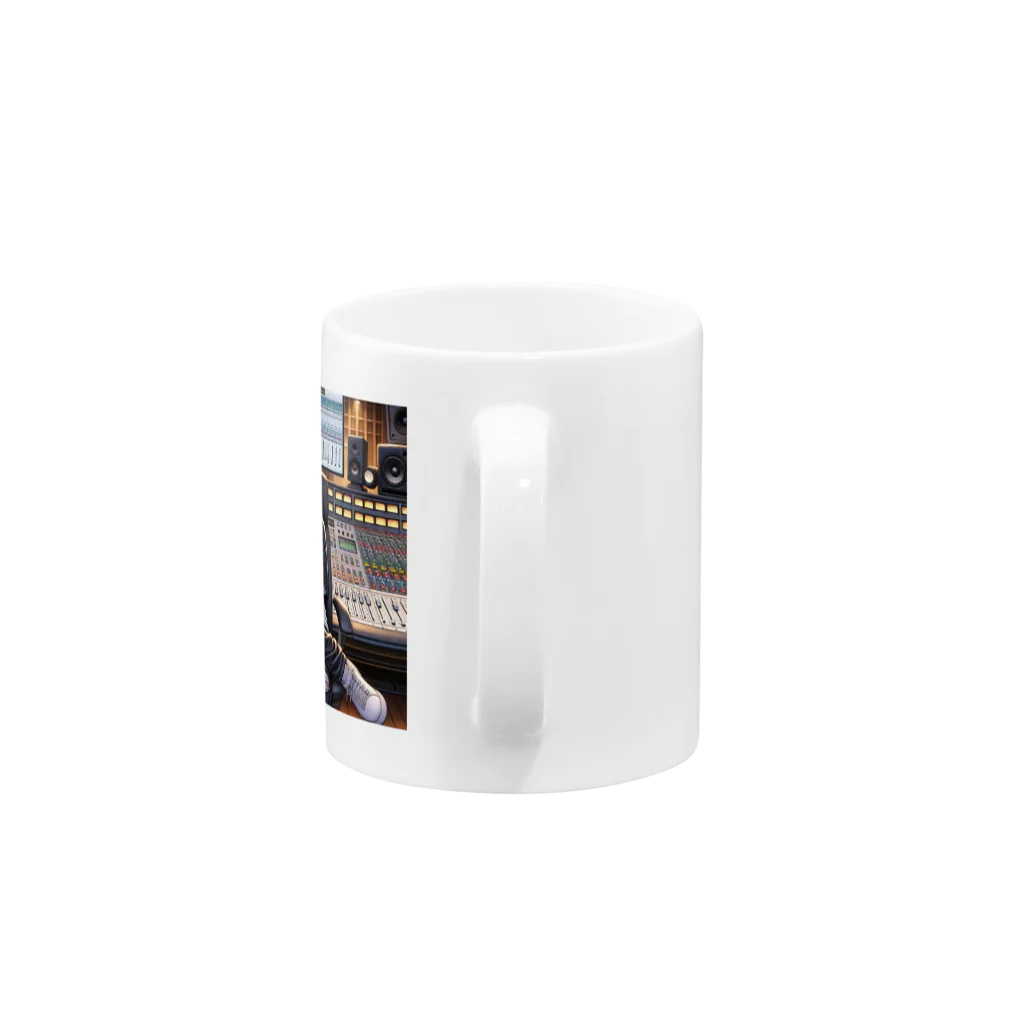 ２５GoodsShopのミキサー猫A Mug :handle