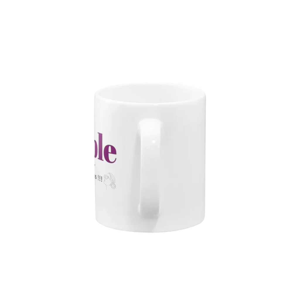 allure72の大人の推し活グッズ　おしゃれ　推しカラー  推し色　カラーロゴグッズ（パープル ） Mug :handle