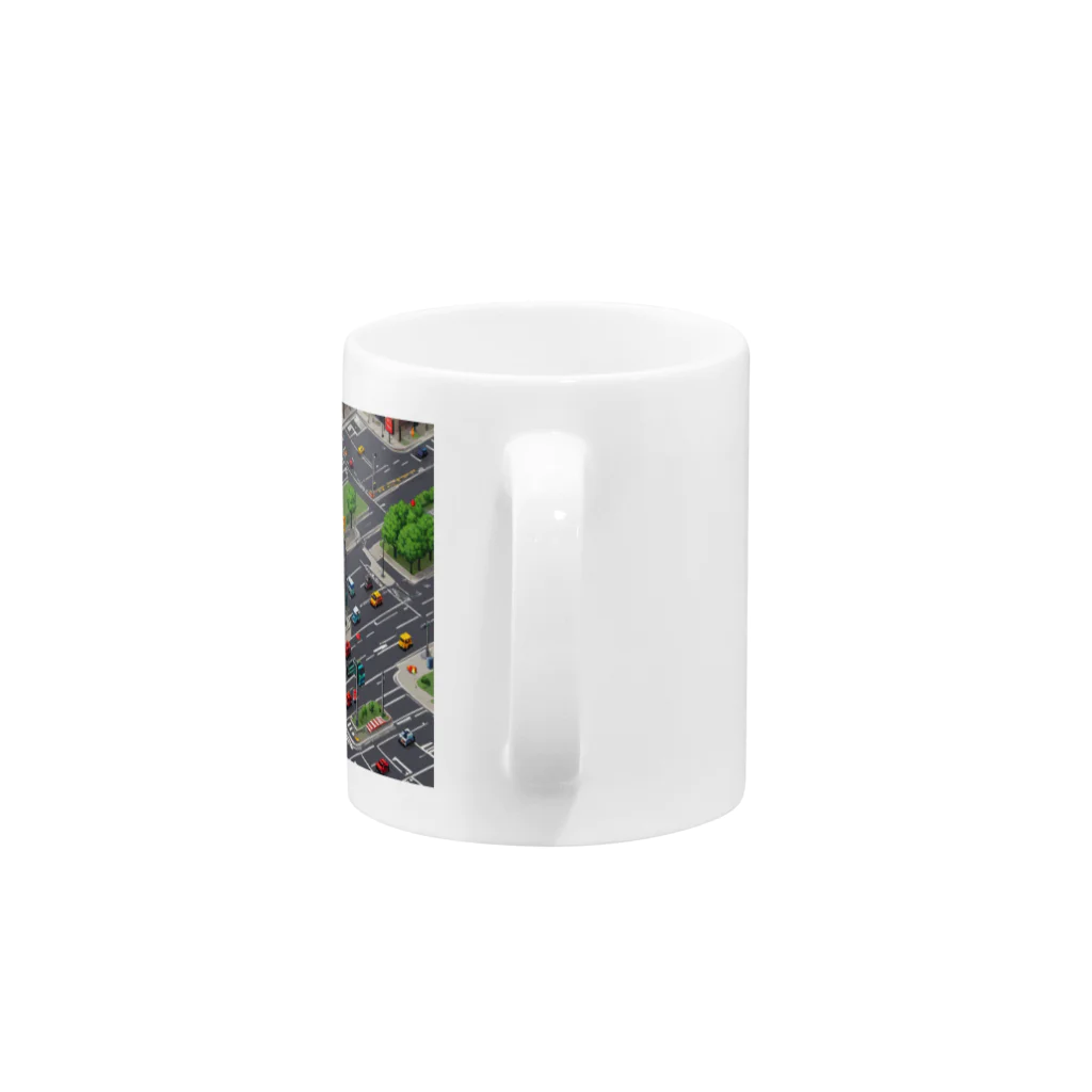 ft141104の「都会の信号 道路マップ」 Mug :handle