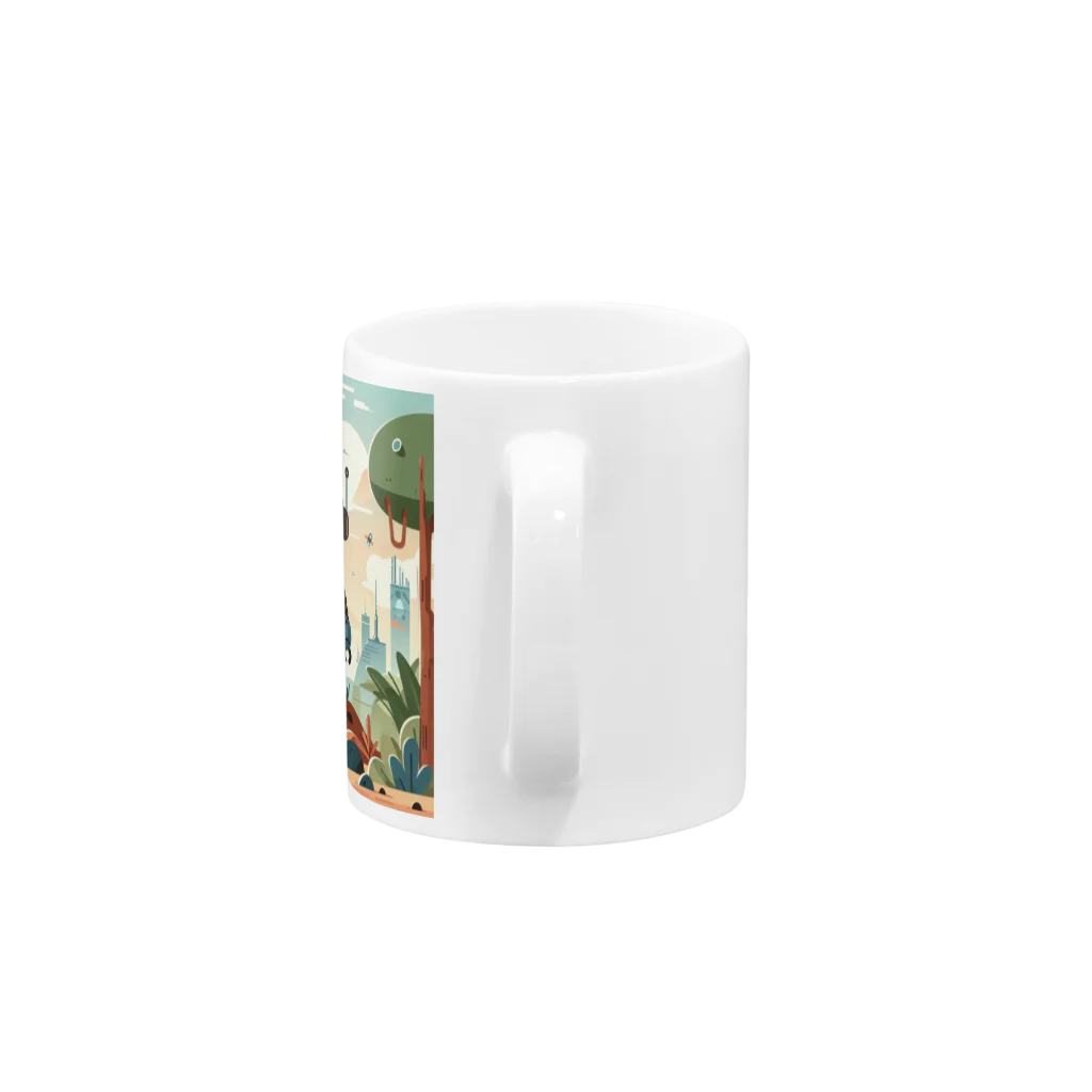 SaBATaNのほのぼのロボ3 Mug :handle