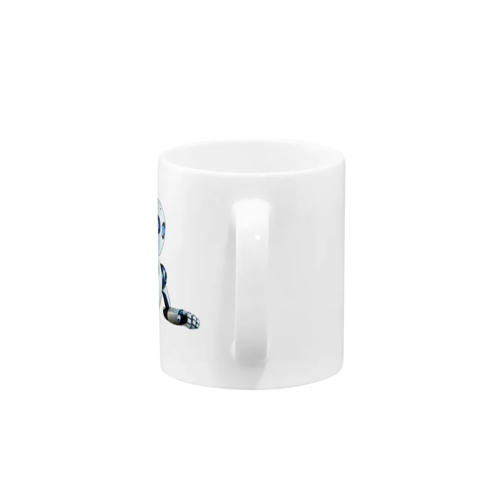 ETOWA_TOWAの未来都市の監視センターで働くルクス Mug :handle