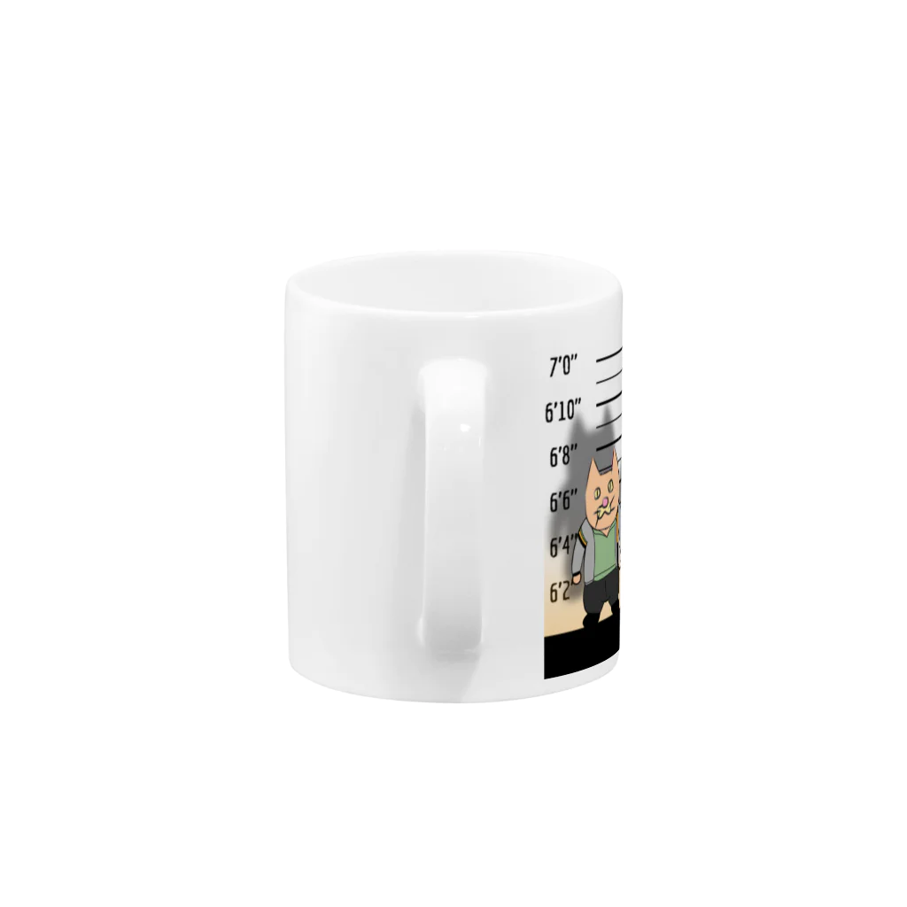 左向きの動物の5匹の左向きの動物 Mug :handle