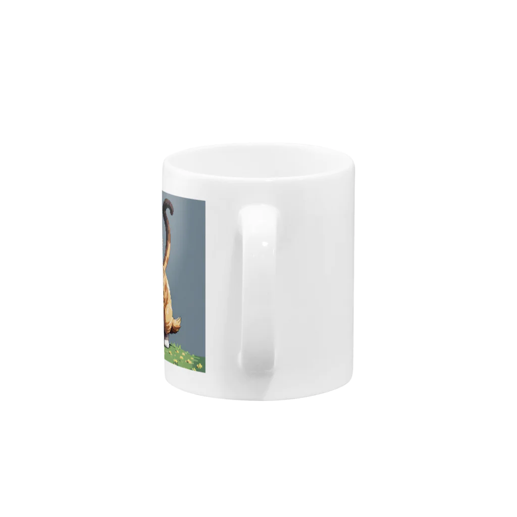 ドット絵ネコの踊る猫 Mug :handle