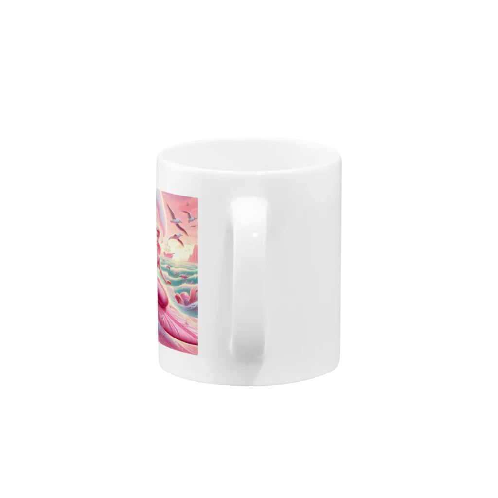 pinkgalmermaidのセクシーマーメイドサーフィン3 Mug :handle