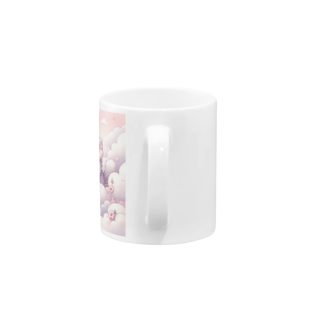 Snow-peaceの「雲の中のふわふわ子猫」 Mug :handle