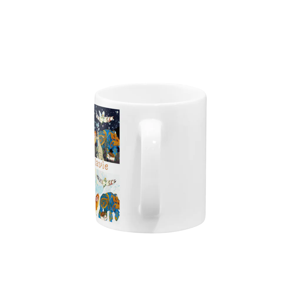 Kazusanの動物たちの行進「Marche pour la vie」バージョン Mug :handle