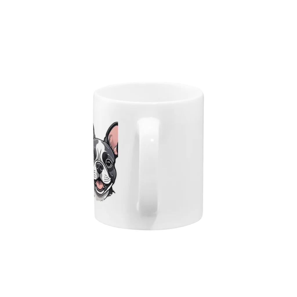 にむちゃんのハッピー・ツインズ(フレンチブルドッグ) Mug :handle