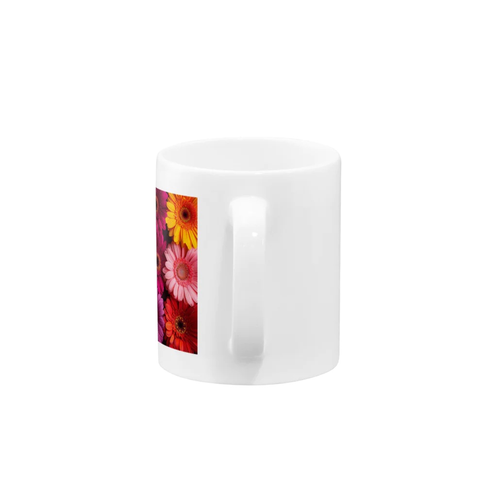 オンラインショップイエローリーフの色鮮やかな綺麗な花 マグカップの取っ手の部分