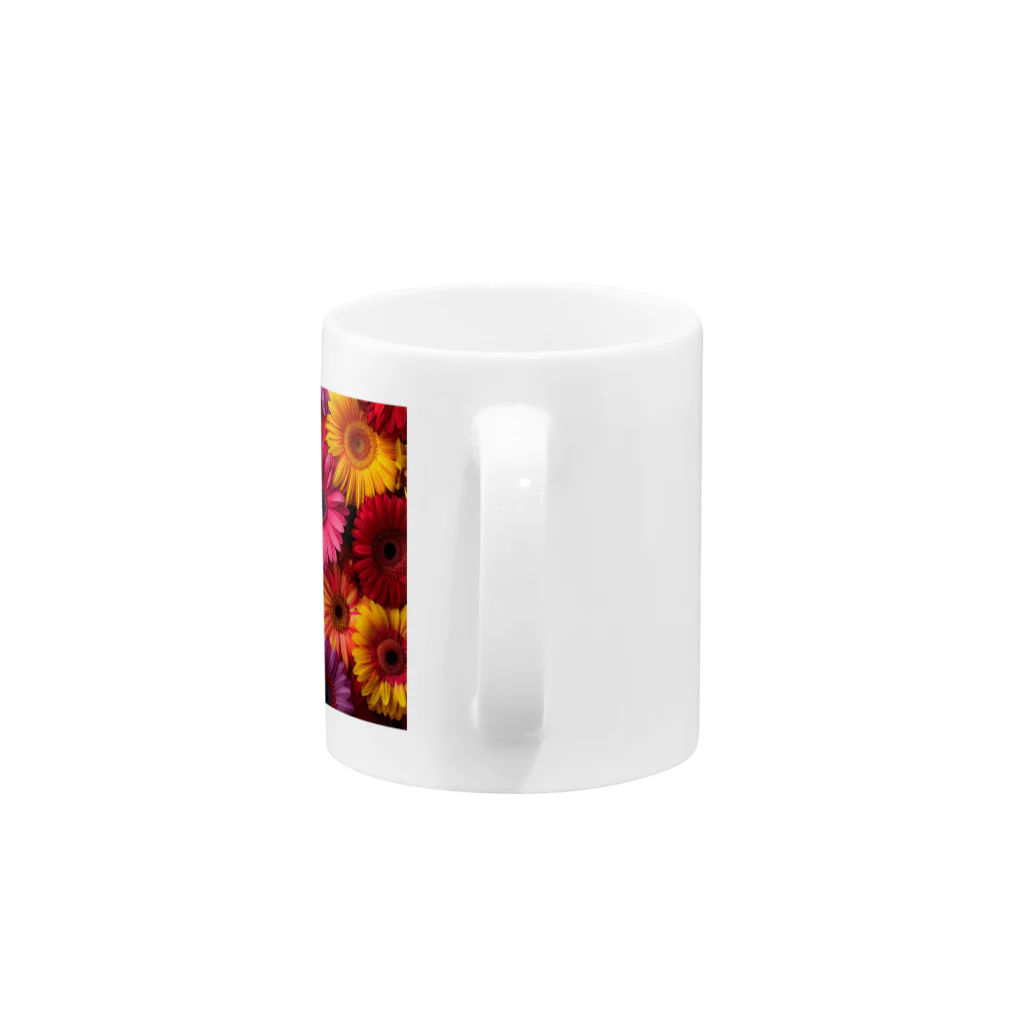 オンラインショップイエローリーフの色鮮やかな花 Mug :handle