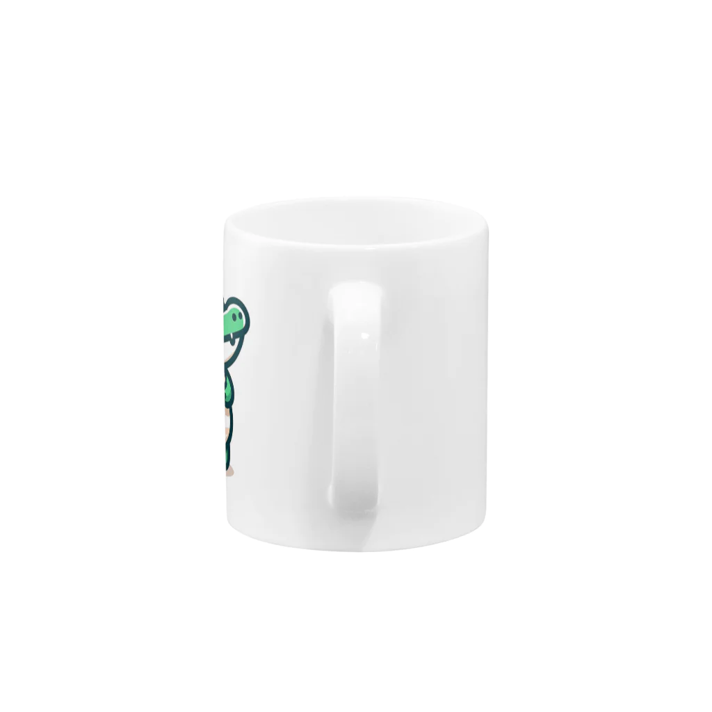 waniwanipanikuのデフォルメされたワニ Mug :handle