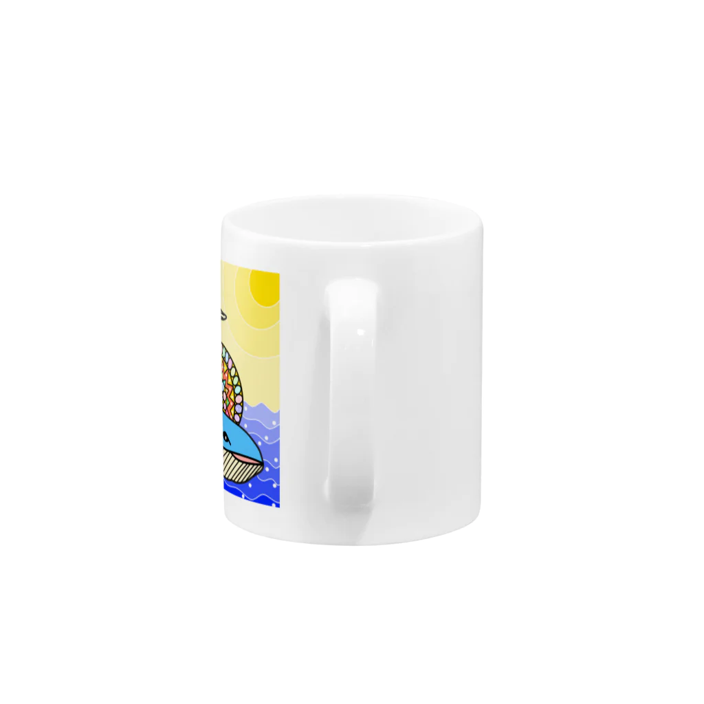 Yomi09のカラフルクジラ Mug :handle