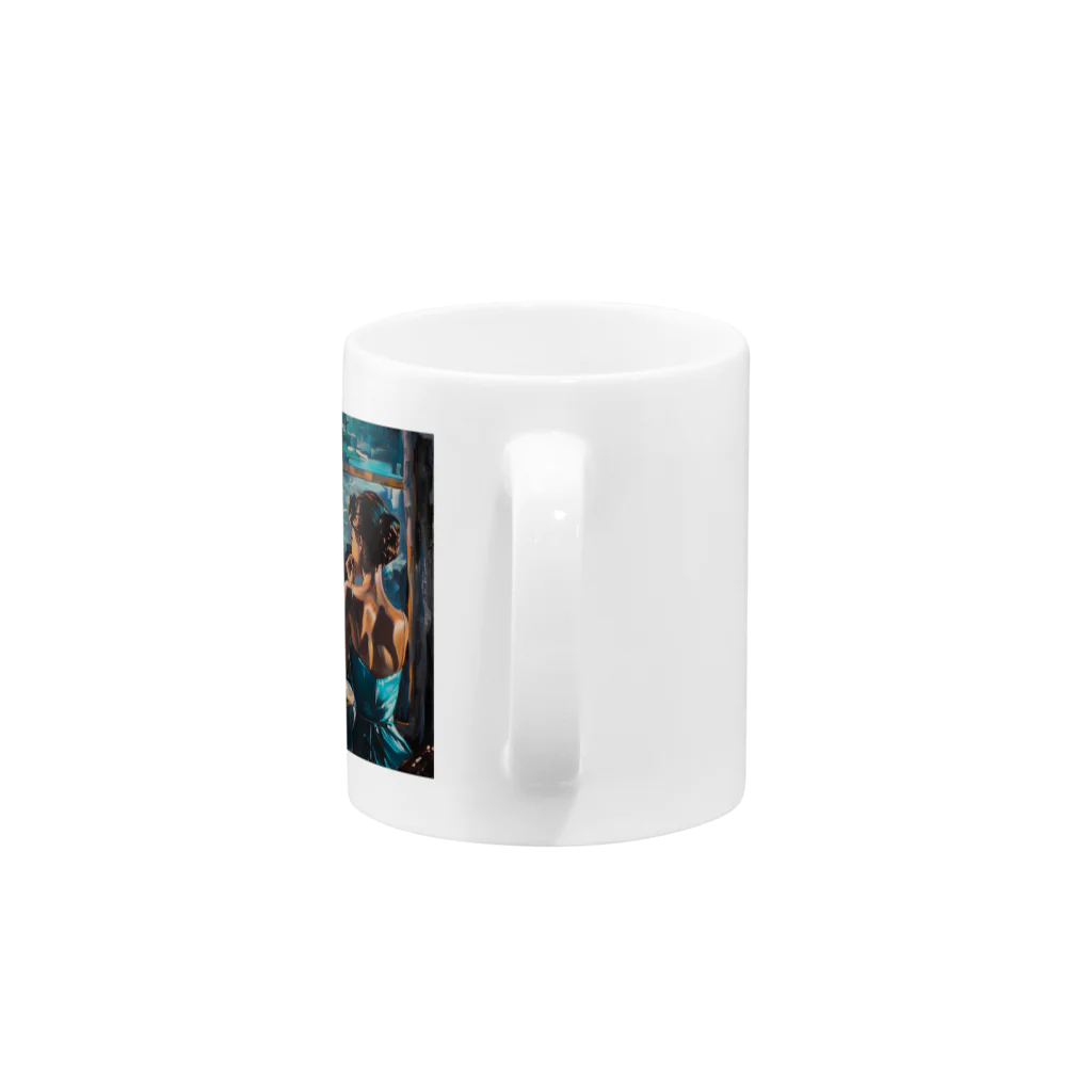 AQUAMETAVERSEの夕暮れ・寛ぎの時間　Tomoe bb 2712 Mug :handle