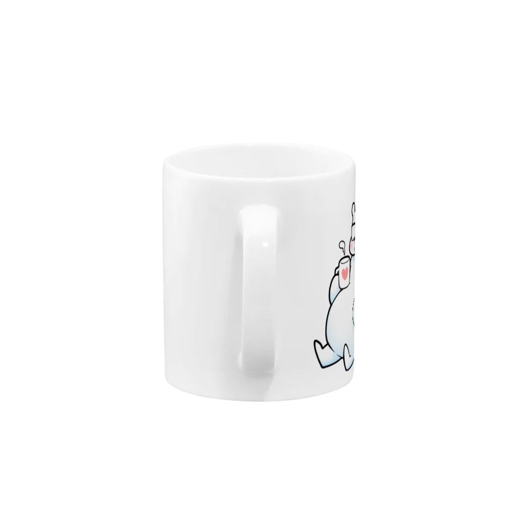 も～のしろくまのお父さんほっとひと息マグカップ Mug :handle