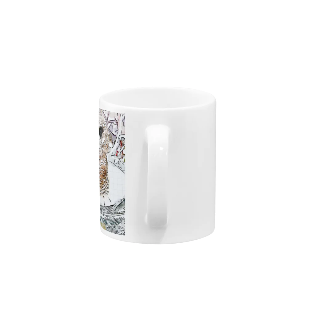 Heizoのふくろうグッズのフクのキャンプ アイテム Mug :handle