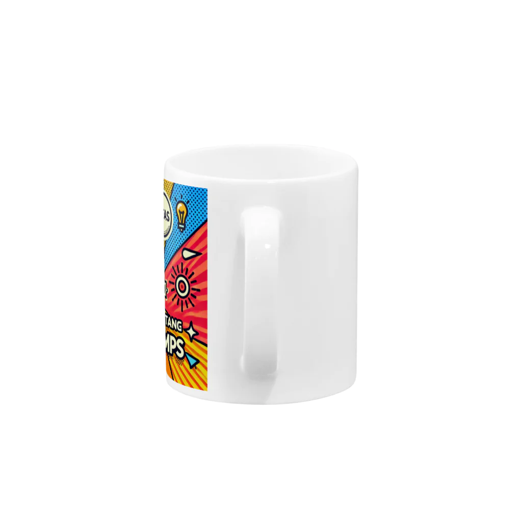  「パステルジオメトリックデザイン」 SHOPの「LINEスタンプのようなデザイン」 Mug :handle