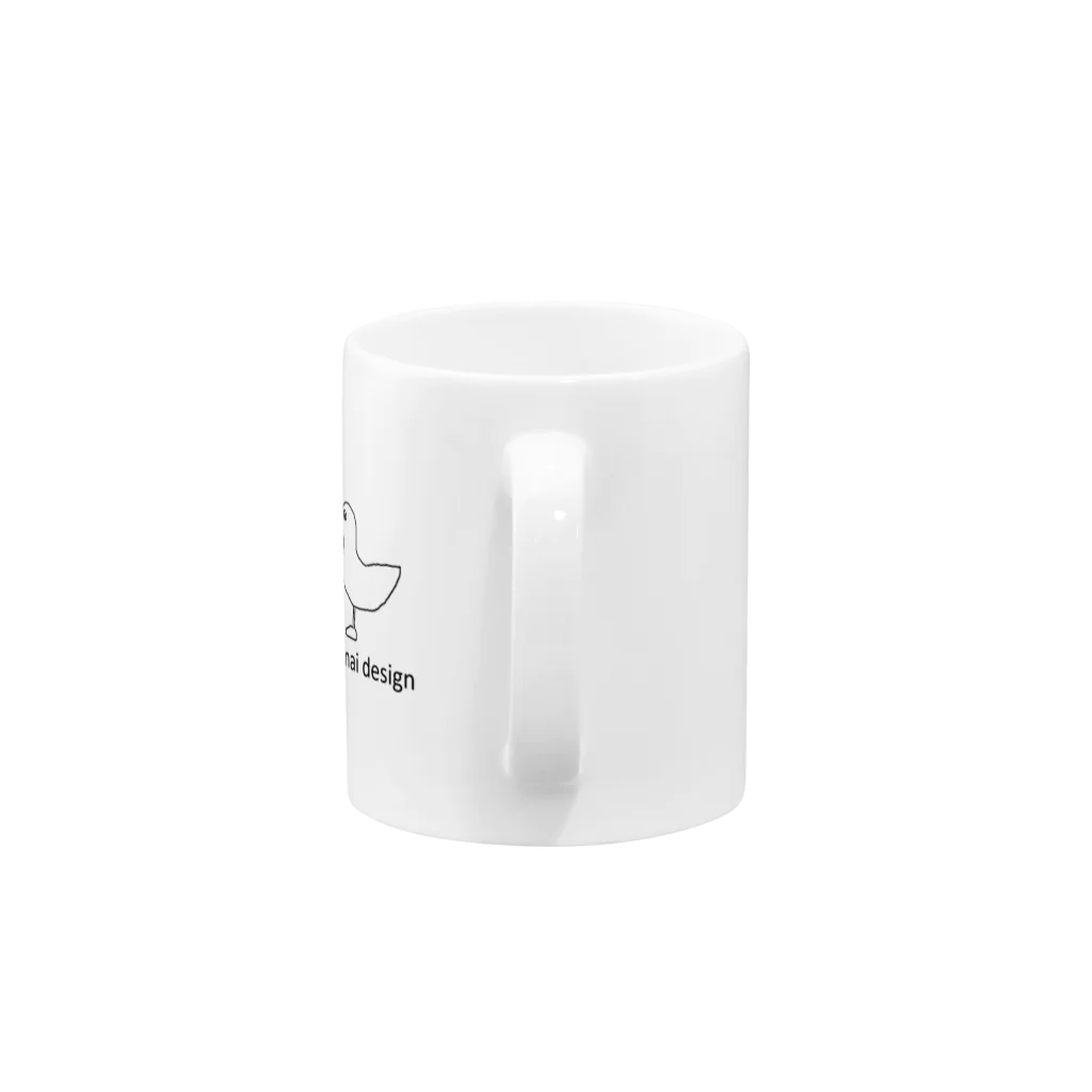 A-kakanai designの絵を描かないハト Mug :handle