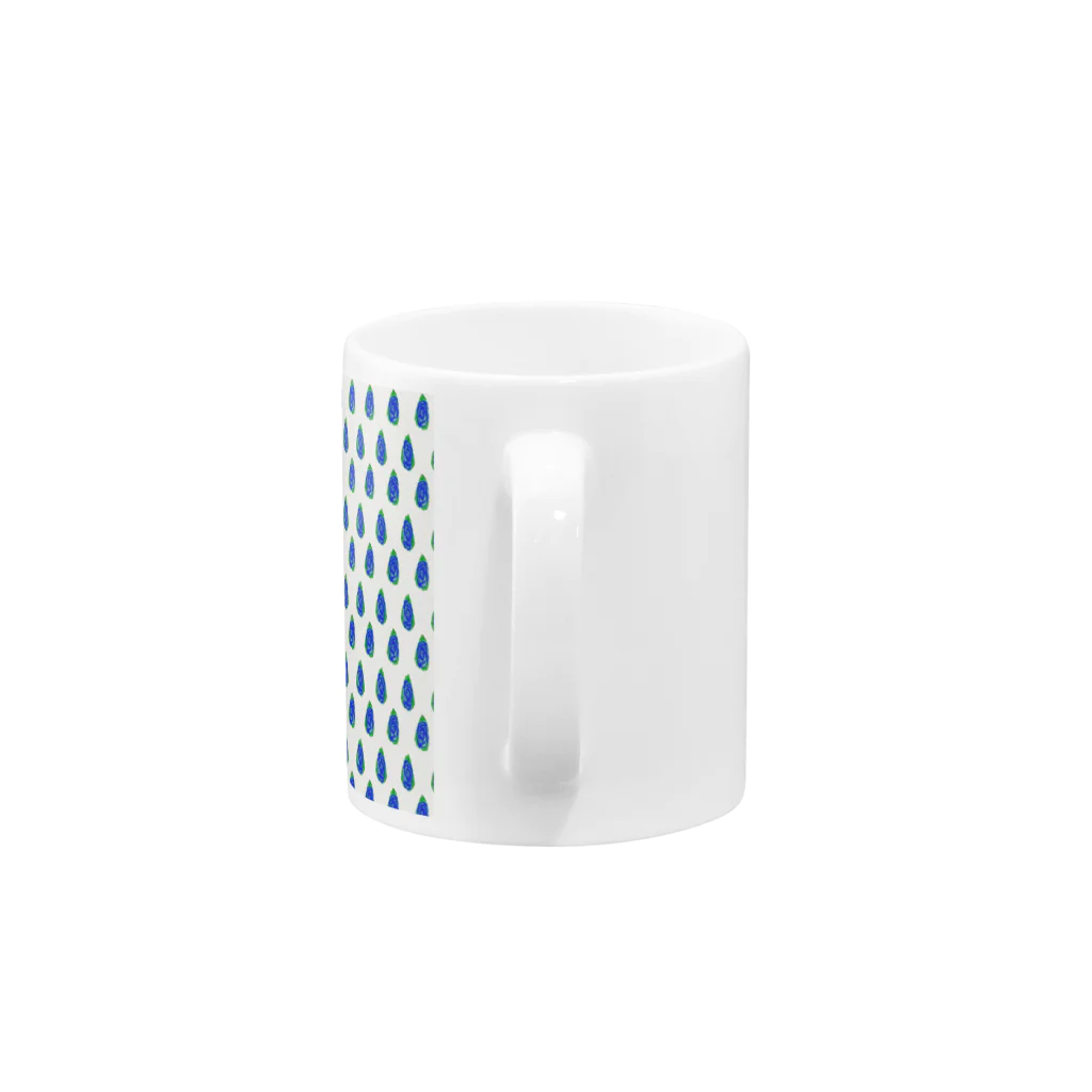 BRUE ROSE.のsimple blue Mug :handle