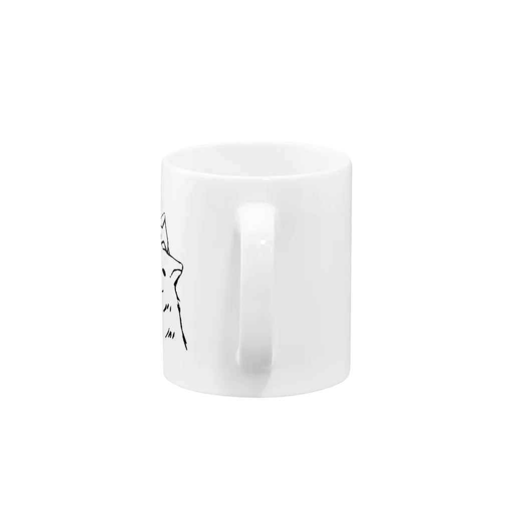 消しゴムはんこのエピリリのシロクマ Mug :handle