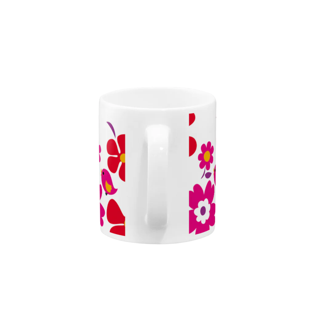 dandyism-neco.com goodsの大きな花柄マグカップ Mug :handle