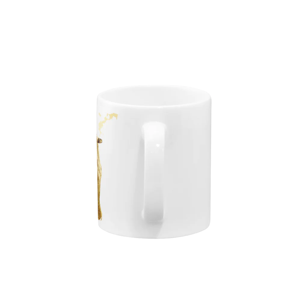 ﾏｽｸﾒﾛﾝ_夜来のcigarette hand Mug :handle