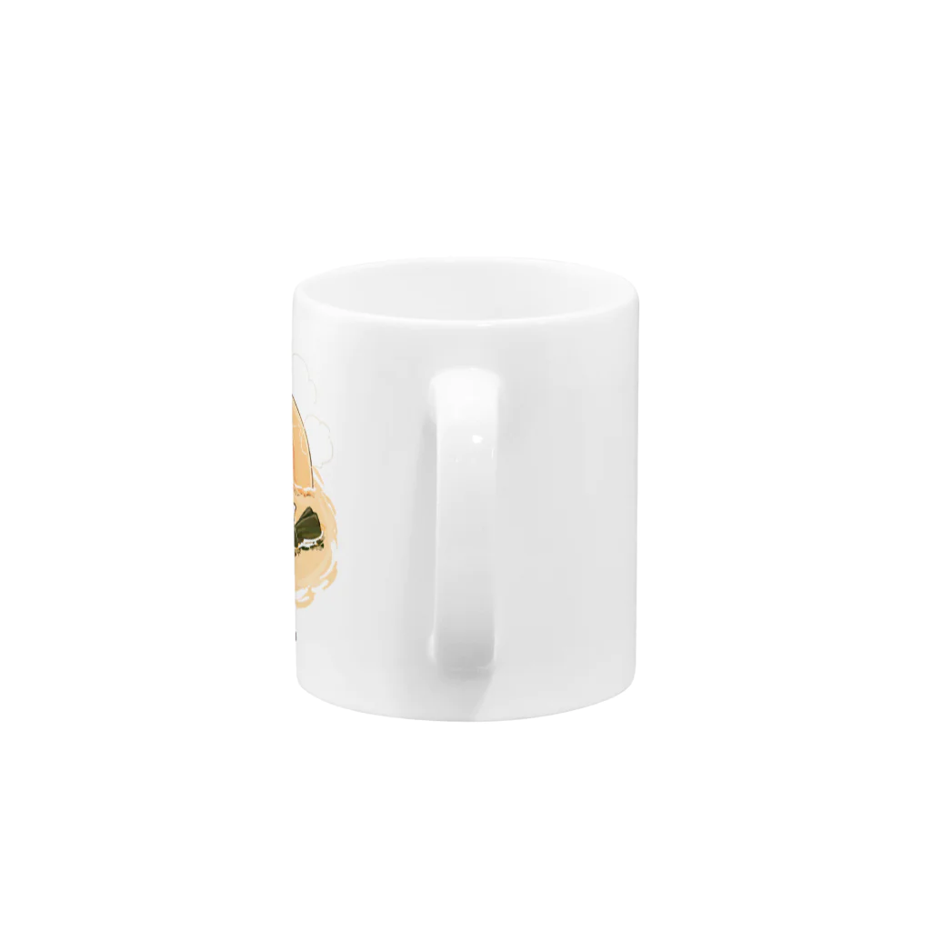 おいし〜フードのはんぺんになったサメ inおでん （文字色違い） Mug :handle