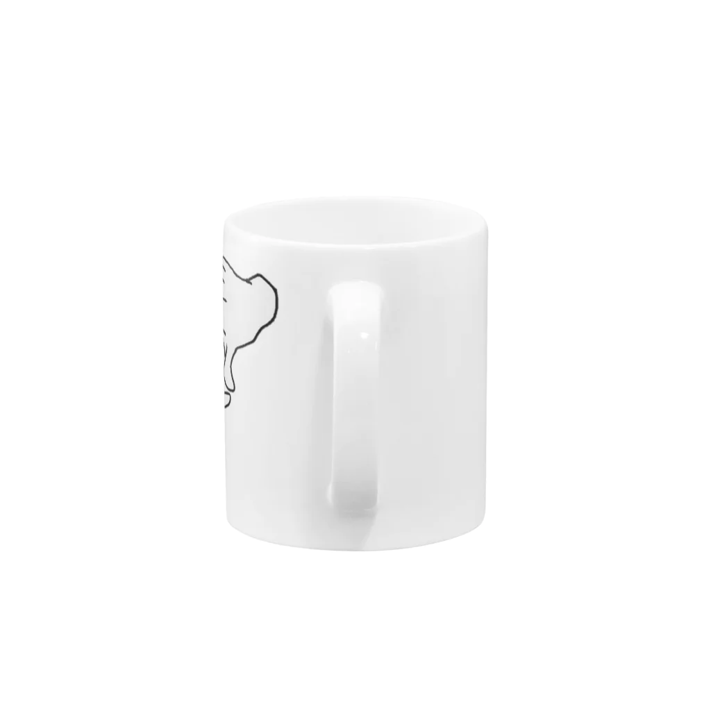 ﾏｽｸﾒﾛﾝ_夜来のハンド Mug :handle