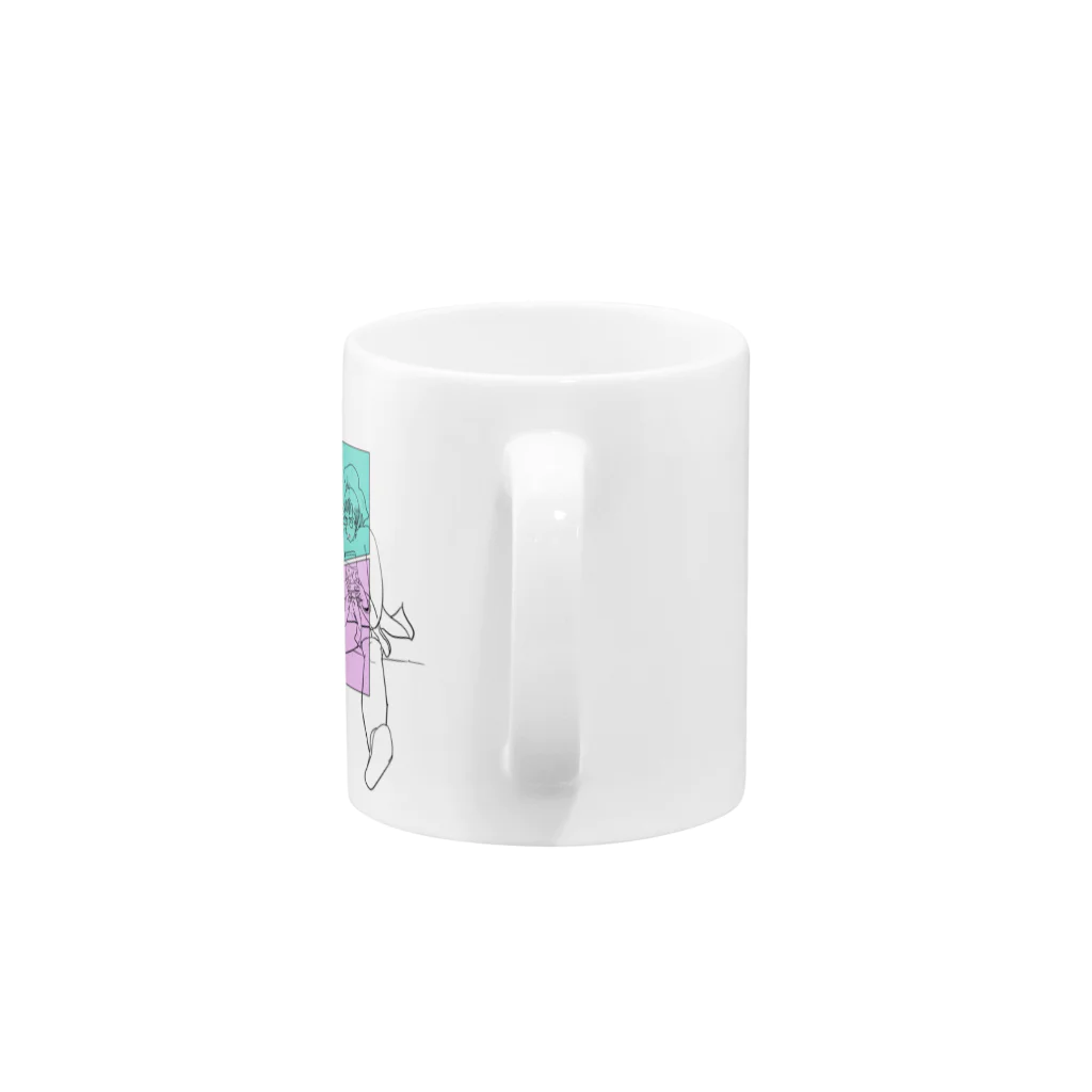 tosboy_artのレトロ女子 Mug :handle