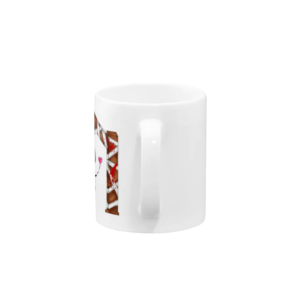 しおたんSHOPの吊られ塩たんマグカップ Mug :handle