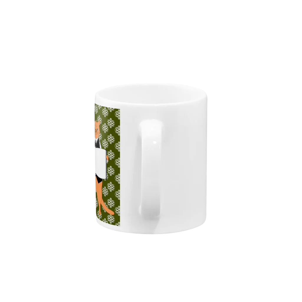 Amiの司書猫 アビシニアン Mug :handle