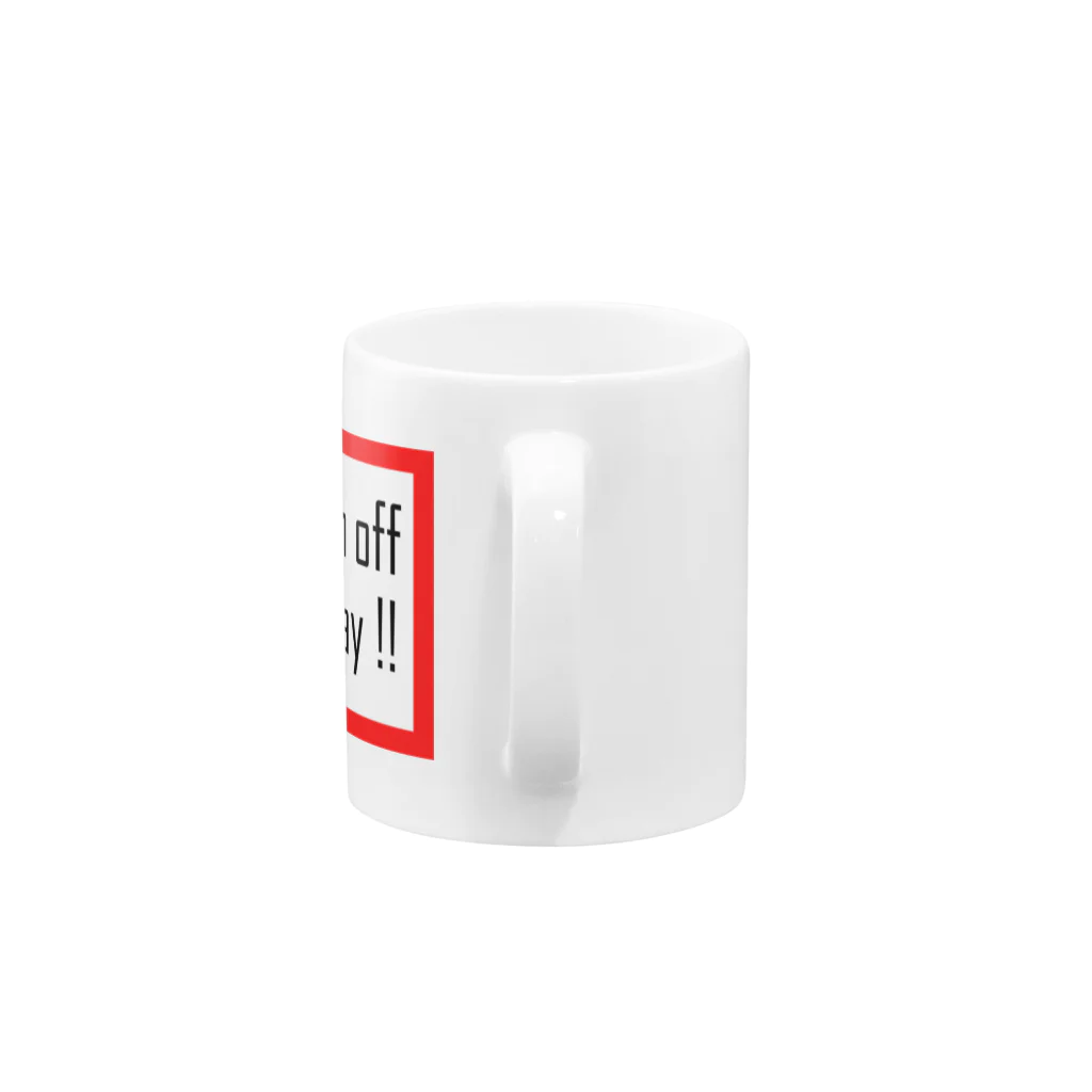 篠﨑瑞希の休みです(黒文字) Mug :handle