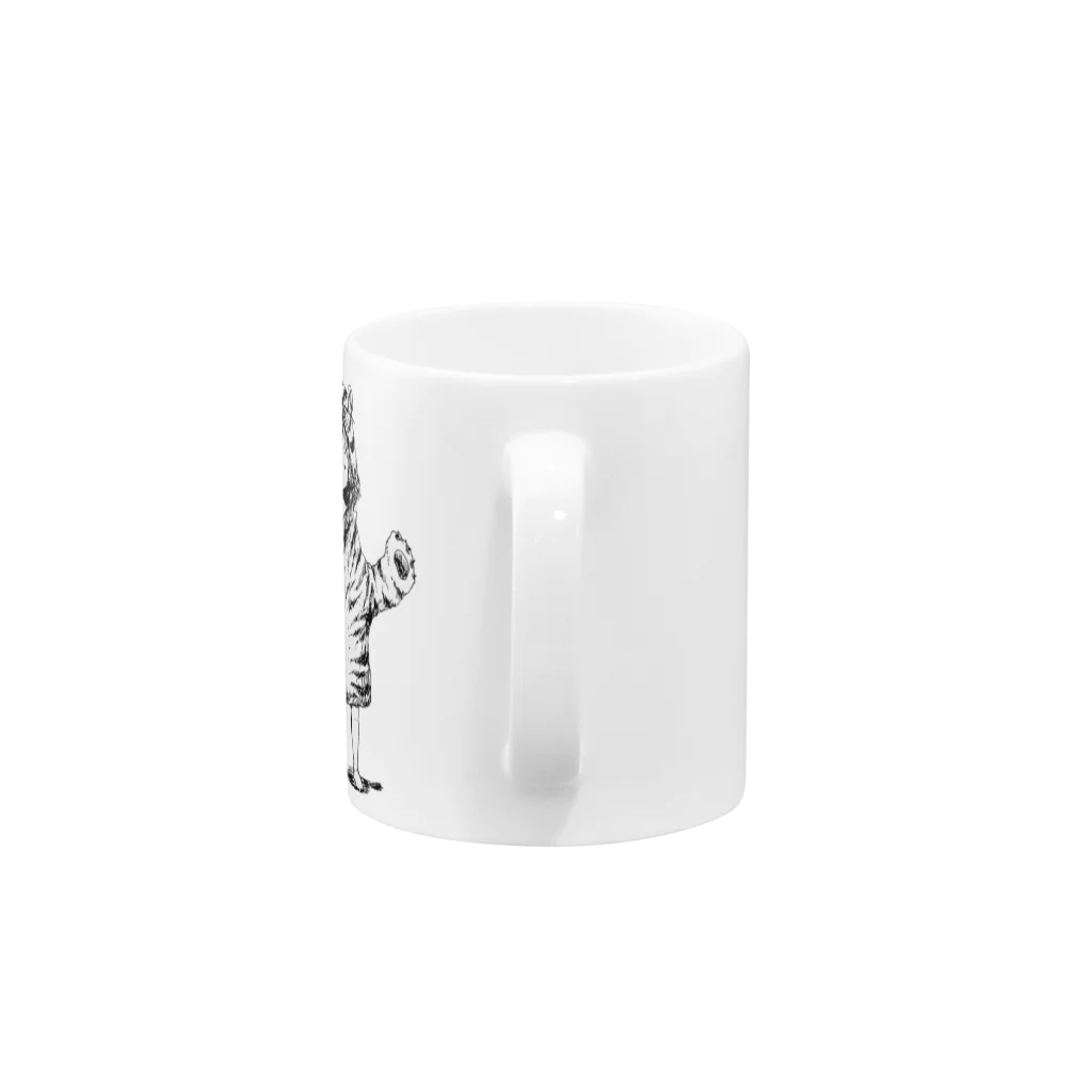 ツダレイコのトラコート Mug :handle