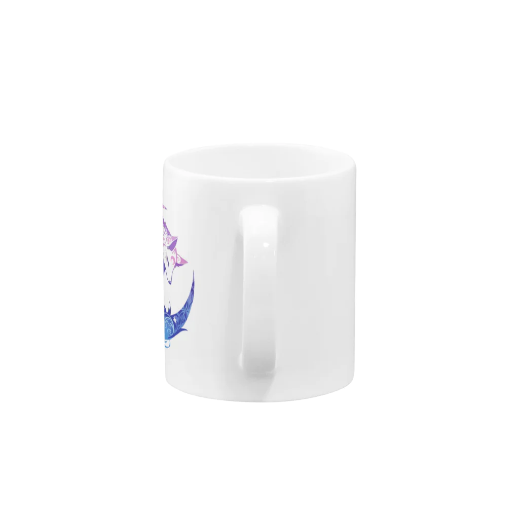 ファンタジー屋の月とキツネ Mug :handle