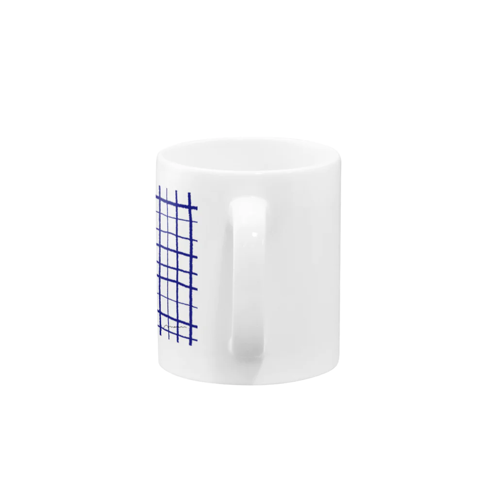 FUJIMARUのあお、チェック Mug :handle