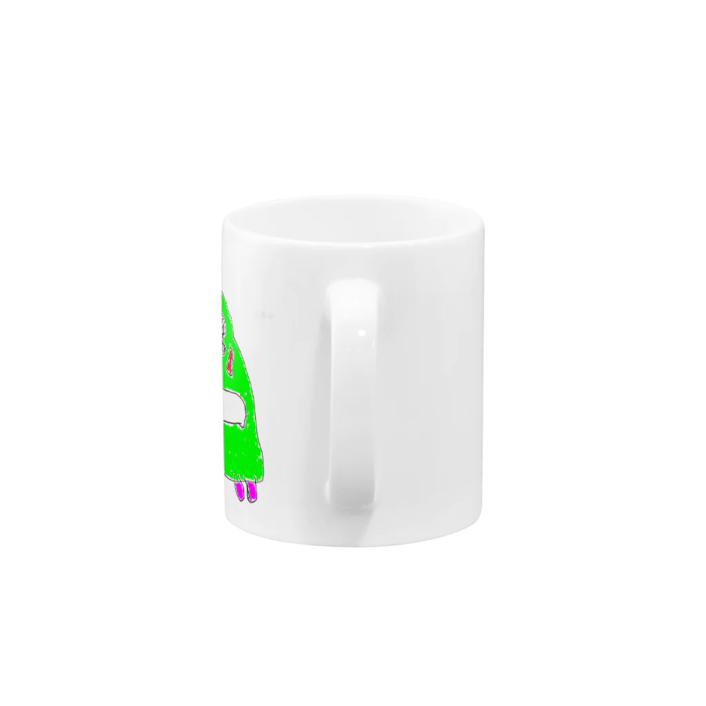 honoioberryのチラっとあおむし Mug :handle