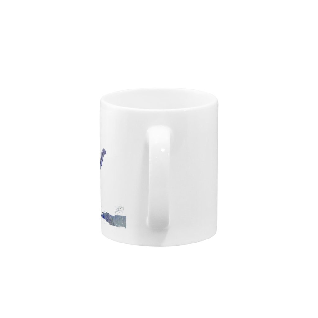ヨシカワミノリの宇宙色ねこ Mug :handle