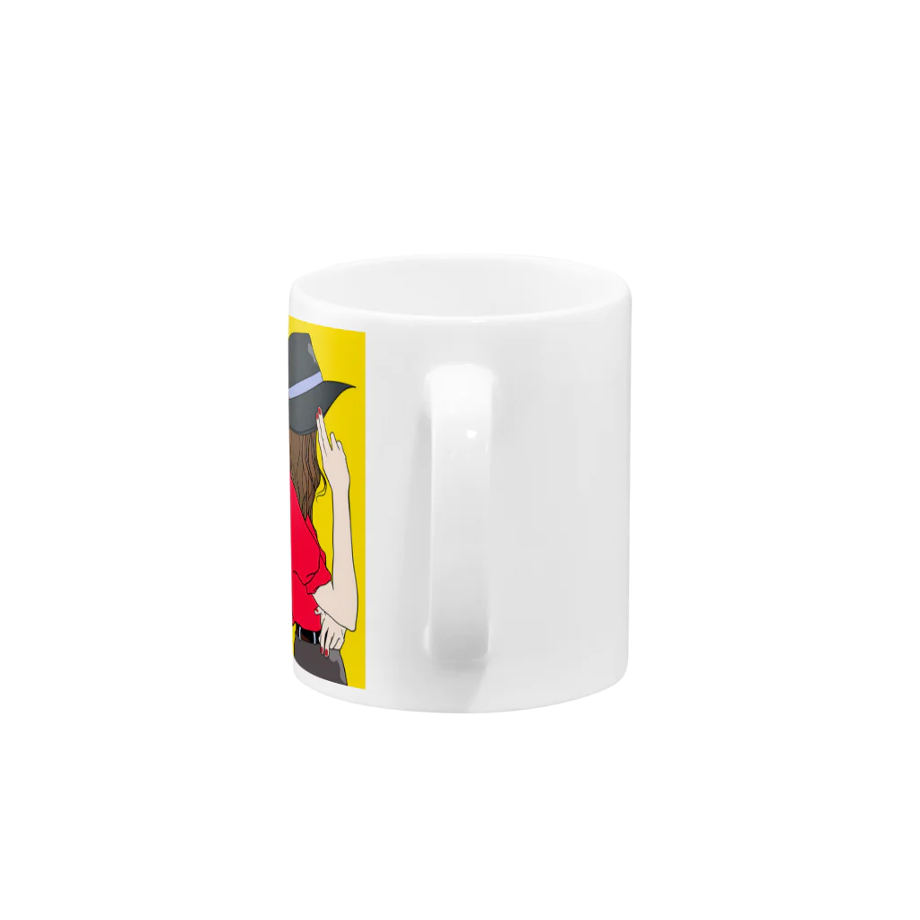 FK__kismyft2の塗り絵 双子コーデの子② Mug :handle