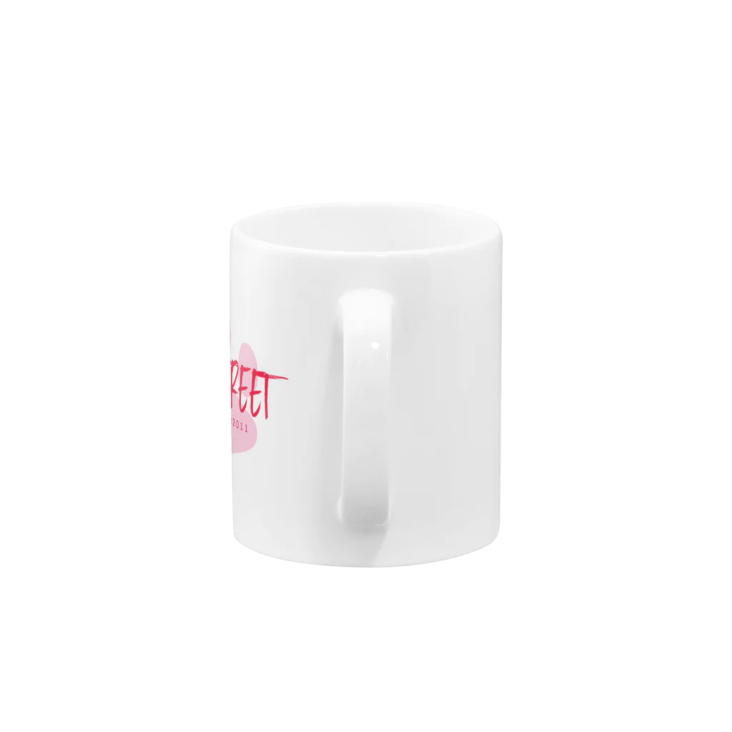 DOGSTREETのDOGSTREETロゴピンク Mug :handle