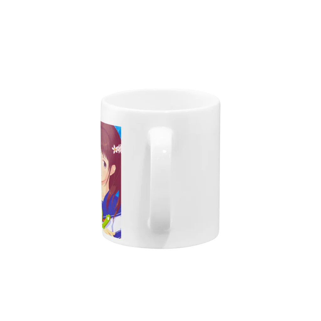 Vagetaの女子高生とカエル Mug :handle